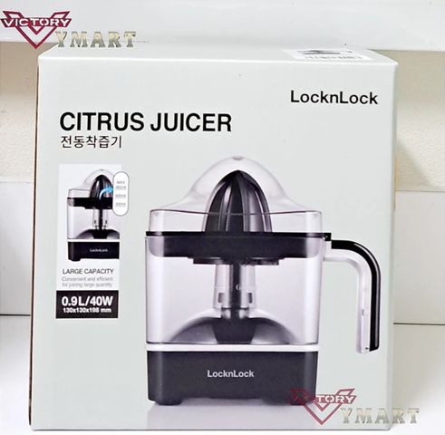 Máy Vắt Cam LocknLock EJJ246BLK 0.9L - Máy Ép Trái Cây Bằng Nhựa Bền Đẹp, Dễ Vệ Sinh, Hàng Chính Hãng, Bảo Hành 2 Năm