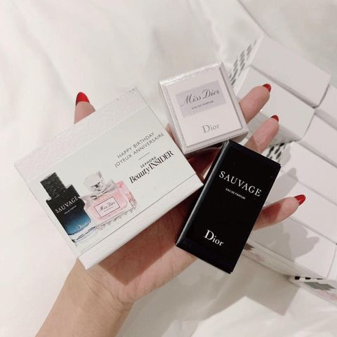 Set nước hoa đôi mini Miss Dior EDP và Dior Sauvage EDP