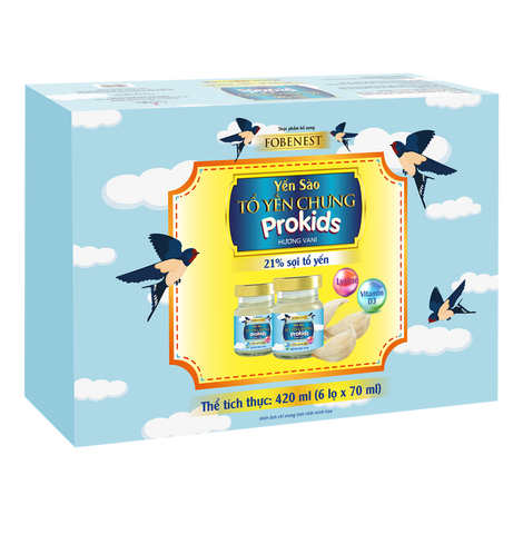 Hộp Yến Sào Prokids 21% Dinh Dưỡng Cho Trẻ Em Hương Vani - Hỗ Trợ Tăng Cường Miễn Dịch, Giúp Phát Triển Chiều Cao, 70ml