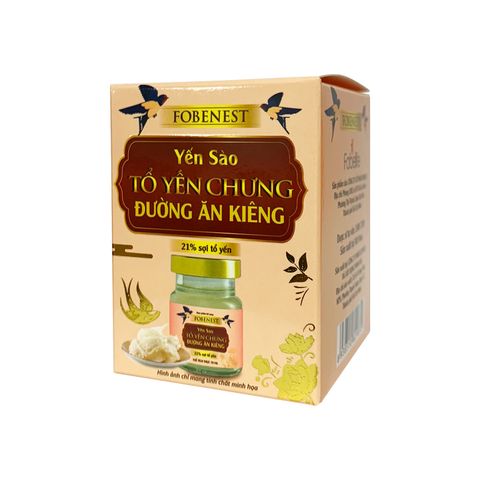 Hộp Yến Sào Đường Kiêng 21% Fobelife - Thực Phẩm Chức Năng Dành Cho Người Tiểu Đường - Lọ 70ml An Toàn, Ngon Miệng