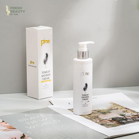 Kem ủ trắng Pime Toneup Shower Cream - Dưỡng trắng da body, giảm thâm, thu hẹp lỗ chân lông, làm mịn da, nhanh thấm, chiết xuất tự nhiên.