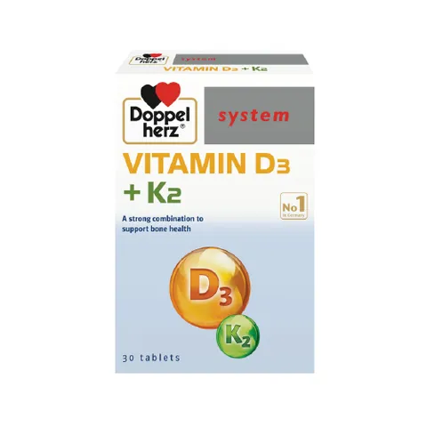 Viên uống Vitamin D3 + K2 Doppelherz Hỗ Trợ Xương Khớp