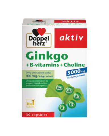 Viên uống Doppelherz Ginkgo   Vitamin B   Choline hộp 30 viên