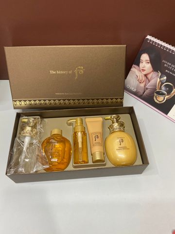 Set Sữa Tắm Dưỡng Thể Whoo Spa - Bộ Chăm Sóc Da 4 Sản Phẩm Cho Làn Da Mịn Màng, Hương Thơm Ayurveda, Giúp Da Trắng Hồng Tự Nhiên