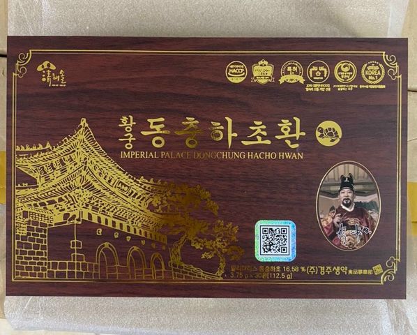 Đông trùng hạ thảo hoàng cung hộp gỗ 30 viên Hàn Quốc