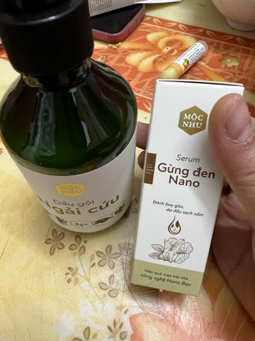 Serum Dưỡng Tóc Gừng Đen Nano Mộc Nhu Giảm Gàu Ngứa