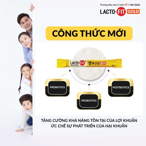Men Vi Sinh Lacto-Fit Gold Hỗ Trợ Đường Ruột Khỏe Mạnh (30 gói x 2g)