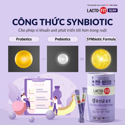 Men Vi Sinh Hàn Quốc Lacto-Fit Slim Hỗ Trợ Giảm Cân (60 gói x 2g)