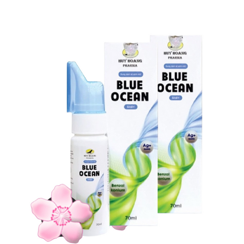 Combo 2 hộp:Blue Ocean Baby-Dung Dịch Vệ Sinh Mũi Kháng Khuẩn Cho Bé