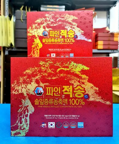 Viên uống tinh dầu thông đỏ Pine Jeok Song Gold Hàn Quốc - Hỗ trợ sức khỏe, miễn dịch, 120 viên dinh dưỡng tự nhiên