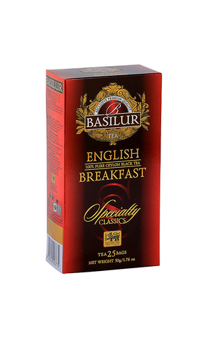 Trà Đen Basilur English Breakfast - Classic Ceylon Tea Túi Lọc - Trải Nghiệm Uống Trà Đậm Chất Anh Quốc