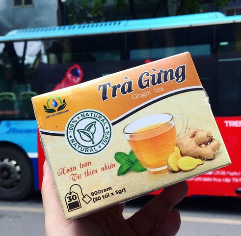 Trà Gừng 30 Túi Lọc x 3g - Giải Cảm, Giảm Ho, Làm Ấm Cơ Thể - Thức Uống Từ Thiên Nhiên, Phù Hợp Cho Mọi Đối Tượng