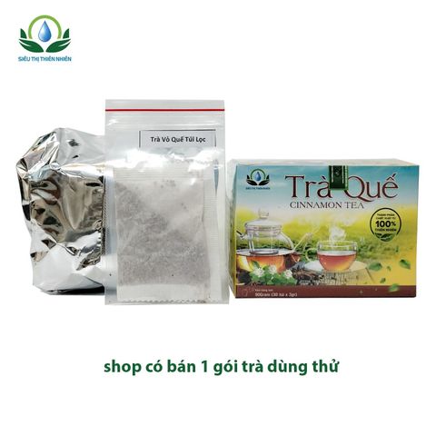 Trà Vỏ Quế Giảm Mụn - Hộp 30 Túi Lọc 3g Thảo Dược Chống Đầy Hơi - Siêu Thị Thiên Nhiên