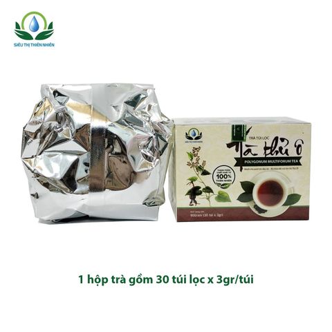 Trà Hà Thủ Ô Siêu Thị Thiên Nhiên Hộp 30 Túi Lọc x 3g - Thảo Dược Hỗ Trợ Bồi Bổ Thận và Kích Thích Mọc Tóc