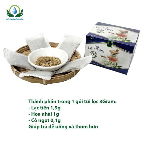 Trà Lạc Tiên Siêu Thị Thiên Nhiên - Hộp 30 Túi Lọc 3g Giúp Ngủ Ngon, Bổ Máu & Hỗ Trợ Sức Khỏe Da
