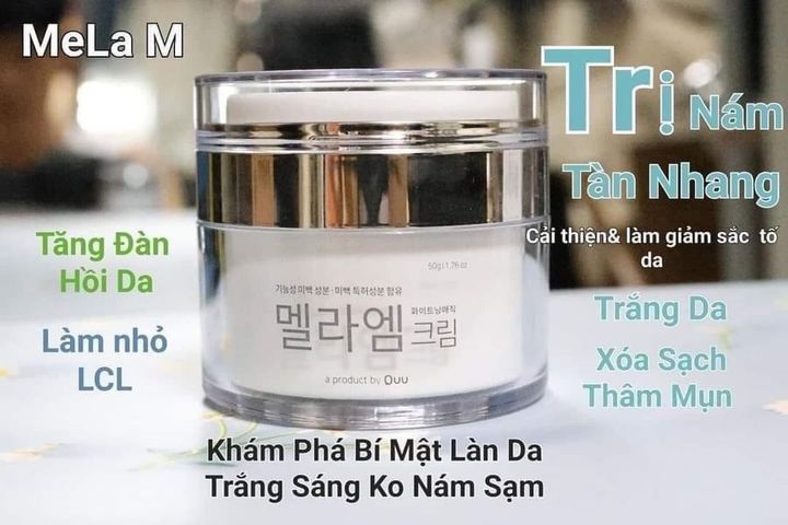 Kem trị nám tàn nhang Dr.MH Mela Q Plus 50ml - Sản phẩm Hàn Quốc giúp mờ nám, dưỡng sáng da, trẻ hóa da.