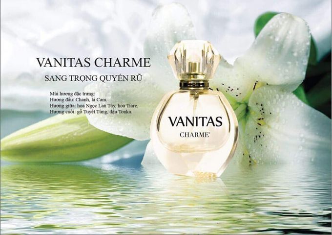 Nước Hoa Nữ Charme Vanitas 30ml - Hương Hoa Hồng và Cam Bergamot, Sang Trọng, Quyến Rũ, Thích Hợp Mùa Xuân Hè