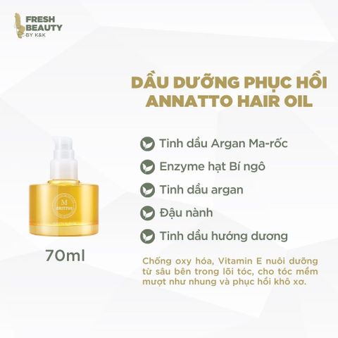 Dầu dưỡng tóc British M Annatto Hair Oil