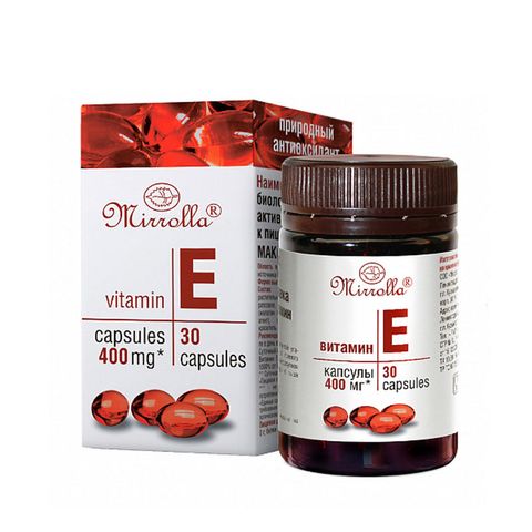 Vitamin E Đỏ Mirrolla 270mg - 400mg Hộp 30 Viên - Chống Oxy Hóa, Cải Thiện Sức Khỏe Và Làm Đẹp Da, Xuất Xứ Nga