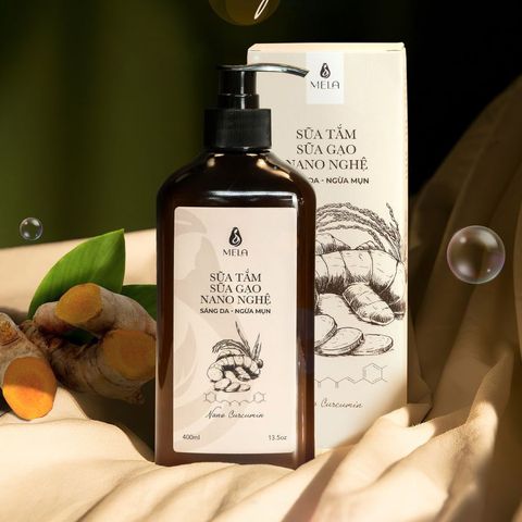 Sữa Tắm Sữa Gạo Nano Nghệ Mela Giúp Làm Sạch Da Dịu Nhẹ