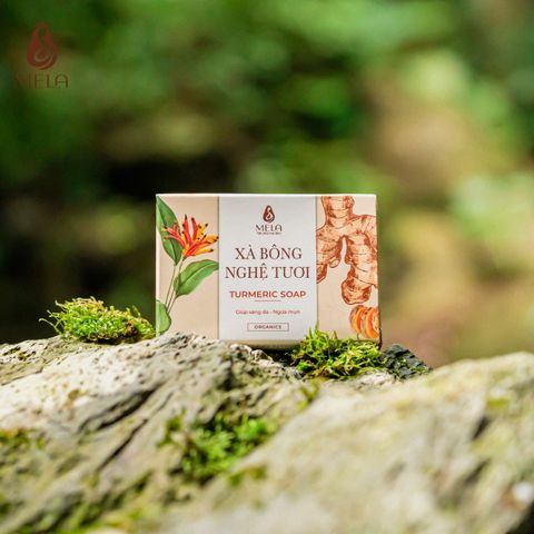 Xà Bông Nghệ Tươi Mela Giúp Sáng Da Mờ Thâm