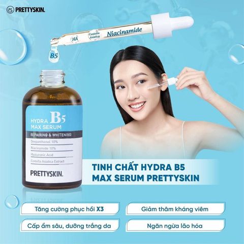 (Fullbox) Serum B5 Pretty Skin 50ml - Tinh Chất Phục Hồi và Dưỡng Trắng Da, Giúp Da Khỏe Mạnh và Mịn Màng Chính hãng