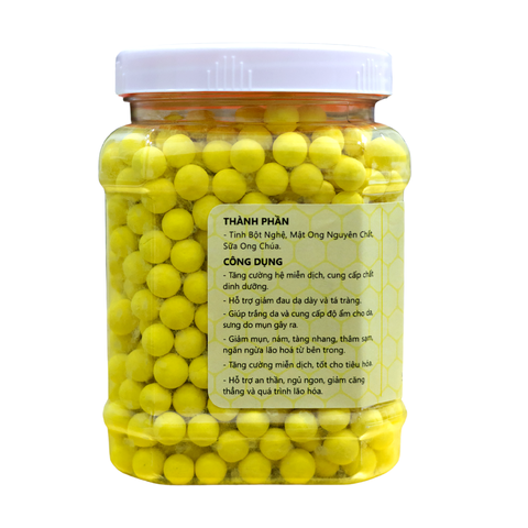 Viên Nghệ Mật Ong Tabaha 500g - Hỗ Trợ Tiêu Hóa, Làm Đẹp, Tăng Cường Sức Đề Kháng Từ Tinh Bột Nghệ Và Mật Ong Nguyên Chất