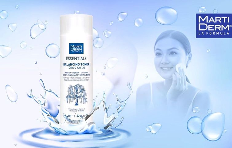 Toner Cân Bằng MartiDerm Essentials Chứa 1% BHA - Hỗ Trợ Làm Sạch, Se Khít Lỗ Chân Lông, Giảm Mụn Cho Da Dầu, Da Hỗn Hợp