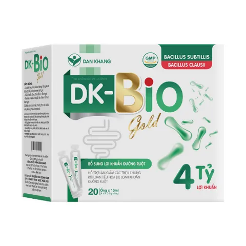 Hộp 20 Ống Uống DK - Bio GOLD Hỗ Trợ Bổ Sung Lợi Khuẩn Đường Ruột