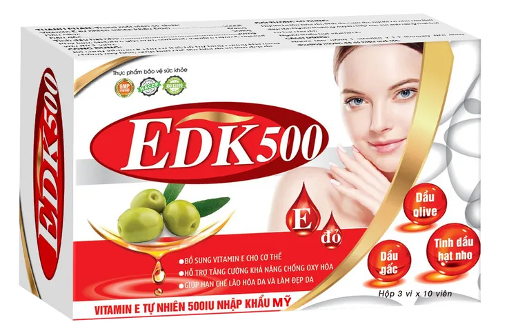 Viên Uống EDK500 Giúp Bổ Sung Vitamin E