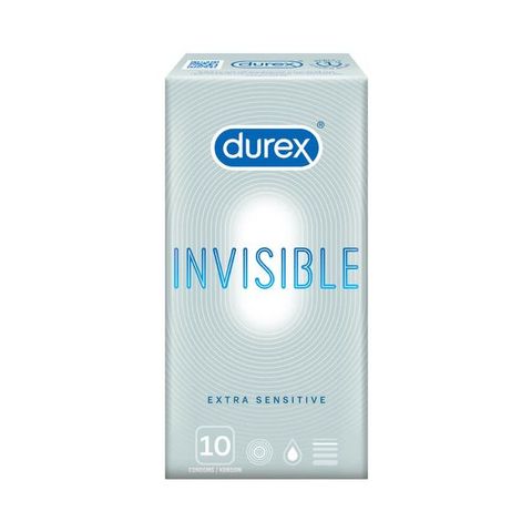 Bao Cao Su Siêu Mỏng Durex Invisible Hộp 10 Cái