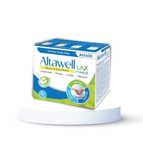 Gel thụt nhuận tràng Altawell Lax cho Người Lớn (6 ống x 9g) - Hỗ trợ điều trị táo bón, dễ sử dụng, giảm đau và khó chịu.