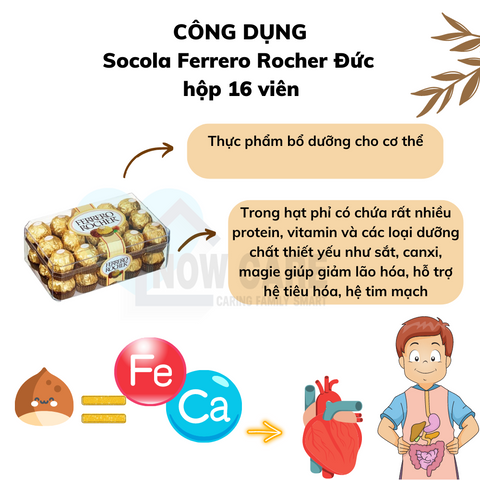 Socola Ferrero Rocher nội địa Đức hộp 16 viên