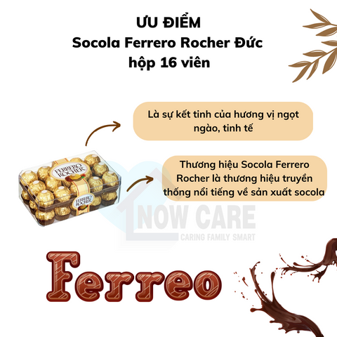 Socola Ferrero Rocher nội địa Đức hộp 16 viên