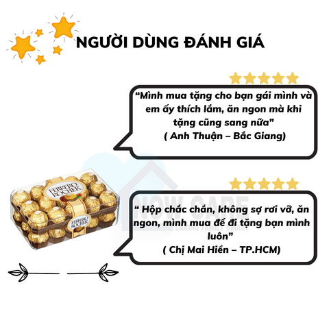 Socola Ferrero Rocher nội địa Đức hộp 16 viên