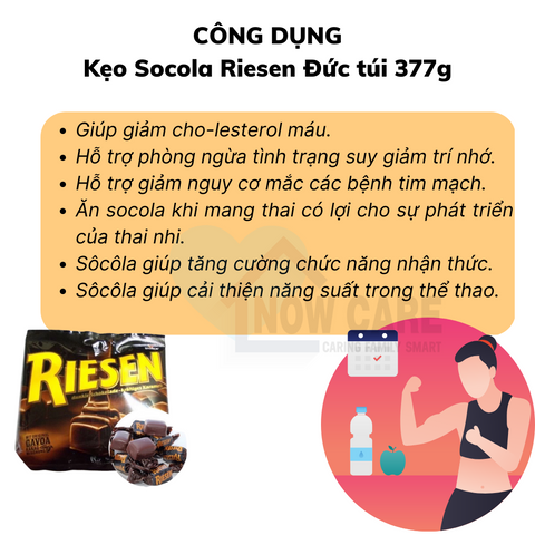 Kẹo Socola thương hiệu Riesen nội địa Đức túi 377g
