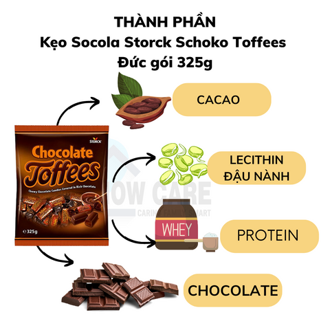 Kẹo Socola Storck Schoko Toffees Đức gói 325g