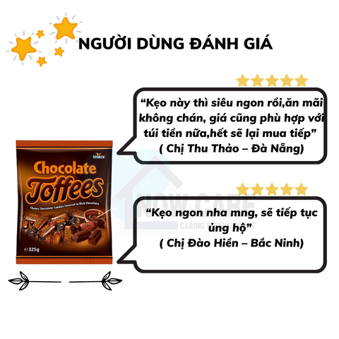 Kẹo Socola Storck Schoko Toffees Đức gói 325g