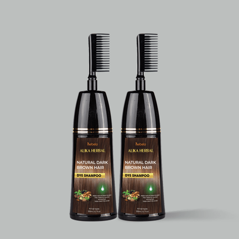 Dầu Gội Phủ Bạc ALIKA Màu Nâu 200ML - Giúp Phục Hồi Tóc Khỏe Mềm, Nhanh Chóng Phủ Màu Tự Nhiên, Chăm Sóc Tóc Hàng Đầu