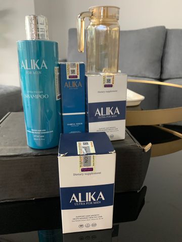Combo  Uống Gội Tinh Chất Kích Thích Mọc Tóc Nhanh Alika for Men