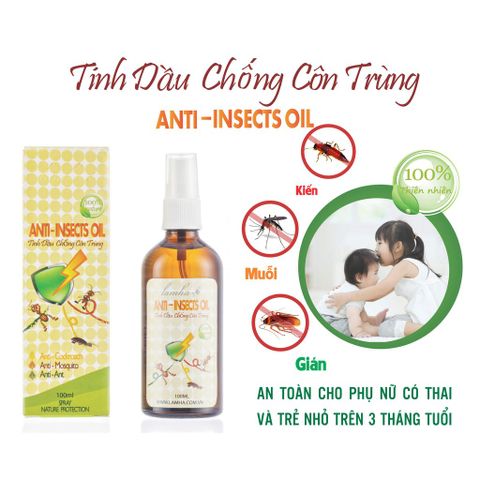 Tinh Dầu Đuổi Muỗi 100ml Lâm Hà - Chiết Xuất Thiên Nhiên Chống Côn Trùng An Toàn Cho Trẻ Em và Phụ Nữ Mang Thai