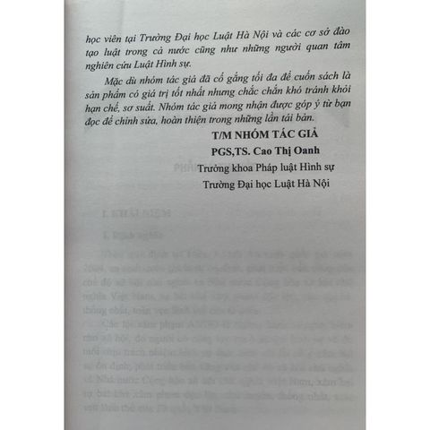 Hướng Dẫn Môn Học Luật Hình Sự - (Tập 2) Phần Các Tội Phạm