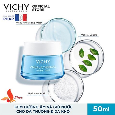 Kem Dưỡng Ẩm Vichy Aqualia Thermal Light Cho Da Thường và Da Khô