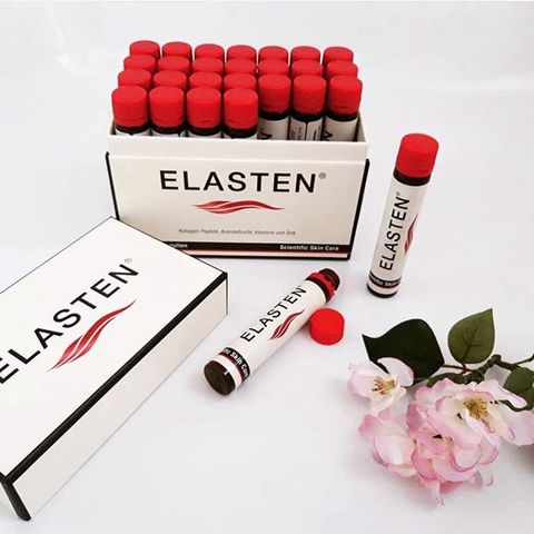 Nước uống Collagen Elasten 28 ống x 25ml - Sản phẩm chăm sóc da từ Đức, giảm nếp nhăn và tăng độ đàn hồi da, hương vị dễ uống.