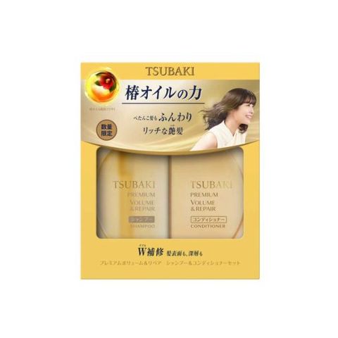Bộ dầu gội xả Tsubaki Premium 490ml - Chăm sóc tóc tự nhiên, phục hồi hư tổn, ngăn rụng tóc, hương thơm quyến rũ Nhật Bản