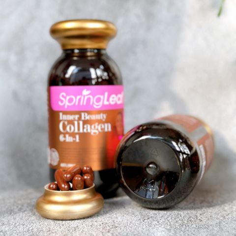 Viên uống Collagen 6 in 1 Spring Leaf Inner Beauty Plus - Hỗ trợ làm đẹp da, giảm nám, chắc khỏe tóc và móng