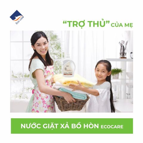 Nước giặt xả hữu cơ bồ hòn Ecocare tinh dầu hoa Nhài