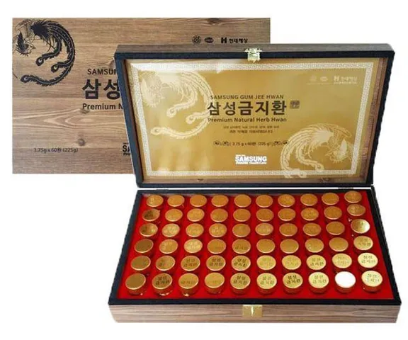 An Cung Ngưu Hoàng SAMSUNG Hàn Quốc hộp gỗ 60 viên * 3.75g