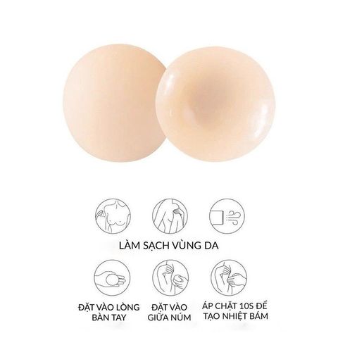 Miếng Dán Ngực Silicon Nhiệt Tự Thân Eblin - Chất Liệu Mềm Mỏng, Duy Trì Hình Dáng Tự Nhiên, Không Cần Bra