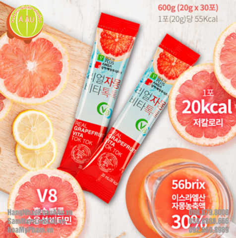 Nước ép bưởi đỏ hỗ trợ giảm cân Sanga Hàn Quốc hộp 30 gói